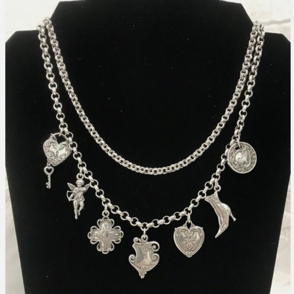Brighton Silver Charm Necklace - Rare!